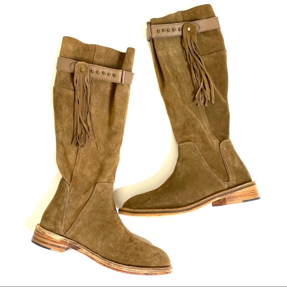 Free People Sayre Fringe Tall Boots Boho Festival - Picture 2 of 8
